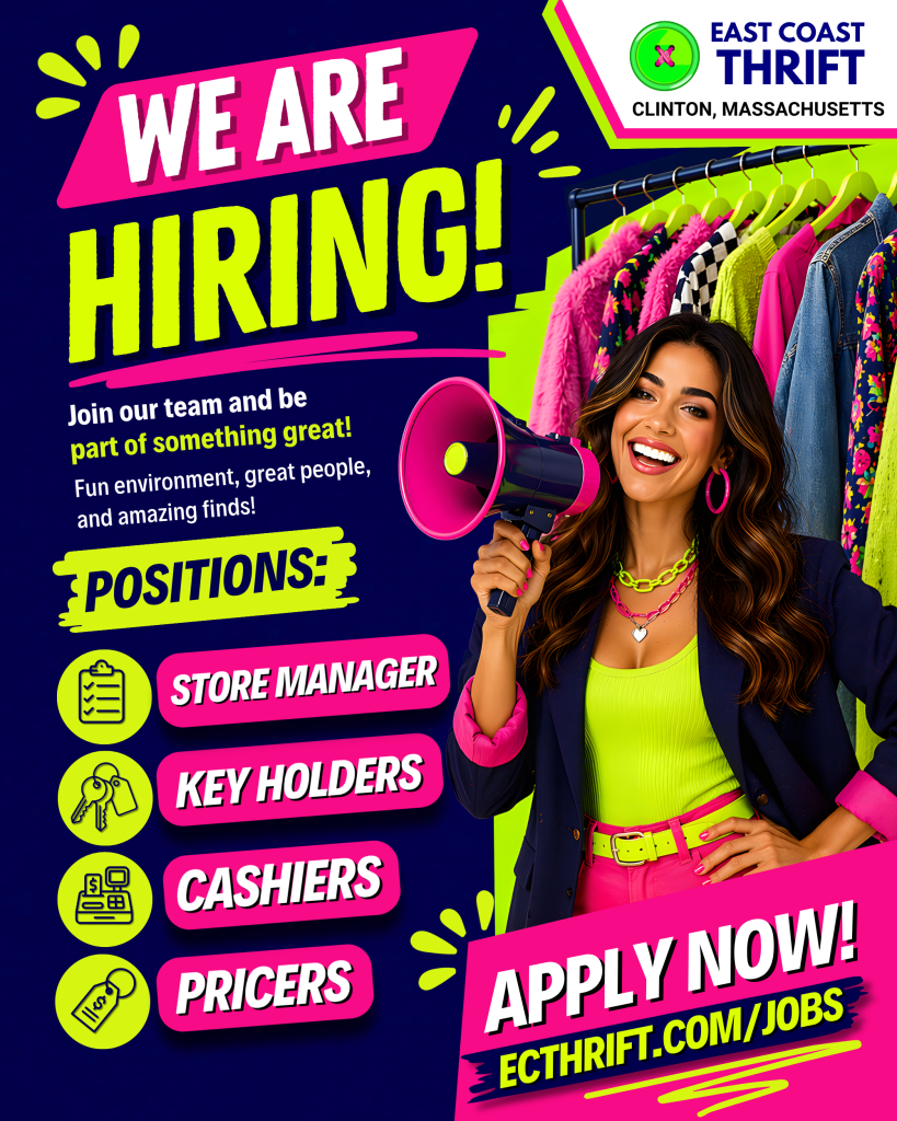 We are hiring in Clinton Massachusetts